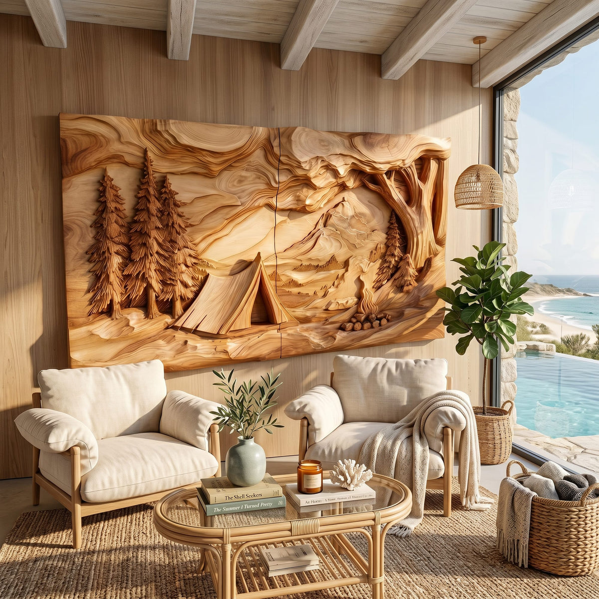 Geometric Layered Wall Art