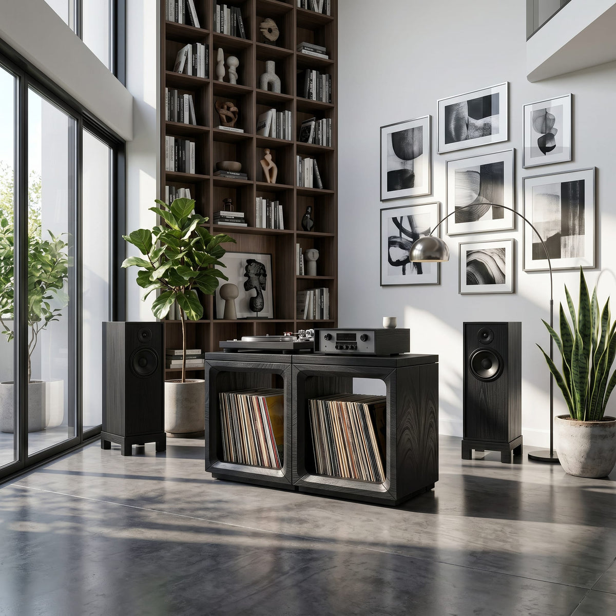 Minimal Storage Record Stand