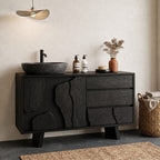 Contemporary Bathroom Cabinet Simple Clean Line Design Bathroom and Vanity Area, solid wood, built to order