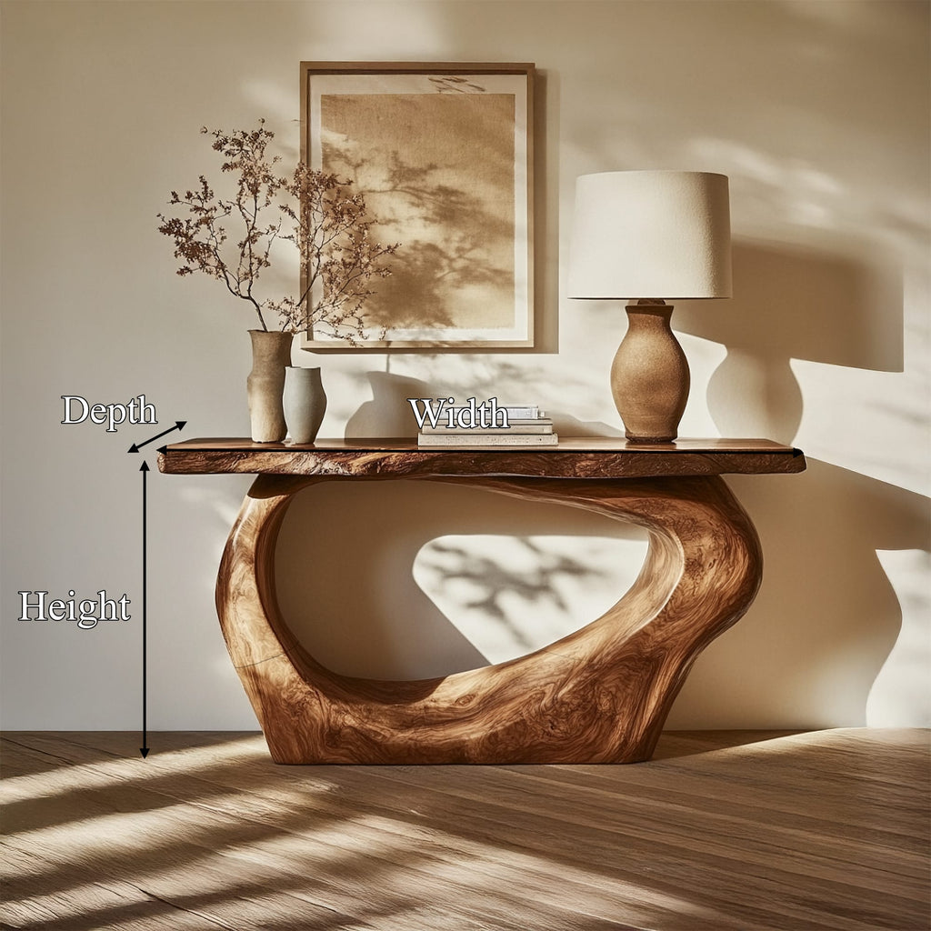 Sculpted Artistic Console Table