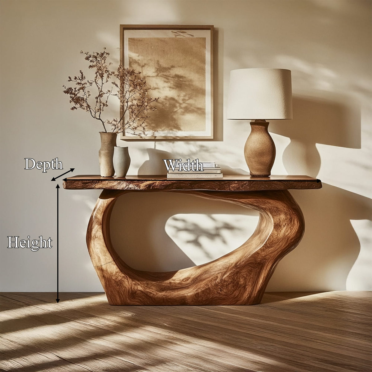 Sculpted Artistic Console Table