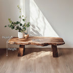 Live Edge Solid Accent Bench
