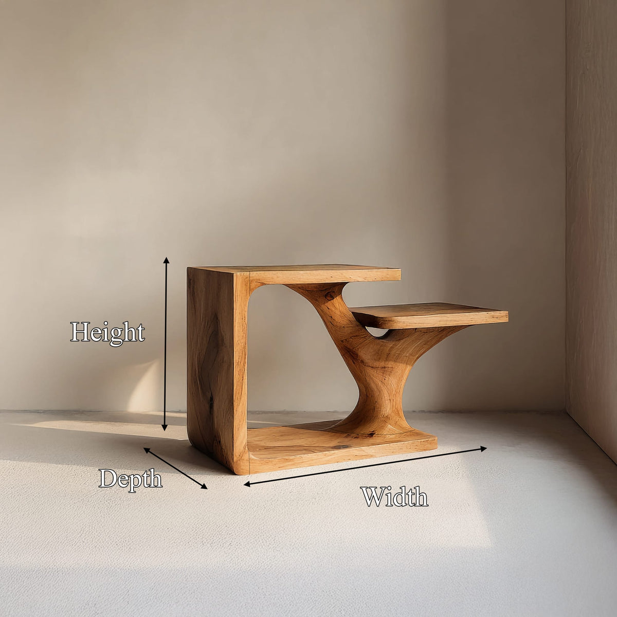 Mid Century Side Table, solid wood, built to order