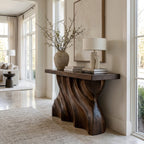 Mid Century Sculpted Wave Console Table