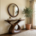 Mid Century Console Table Entryway and Hallway, solid wood, built to order
