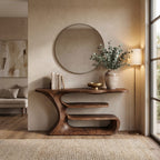 Sculptural Solid Artistic Console Table