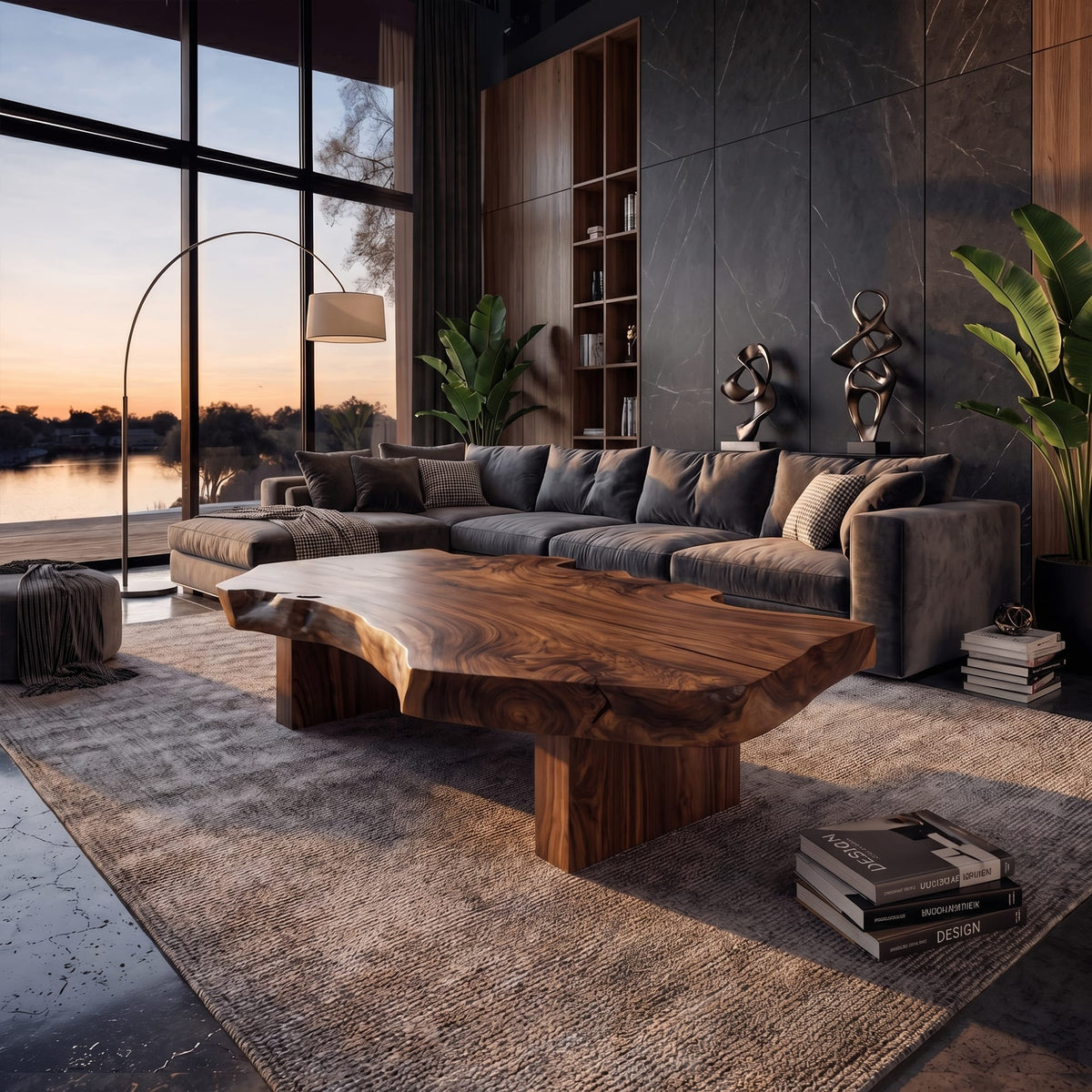 Live Edge Sculptural Centerpiece Coffee Table