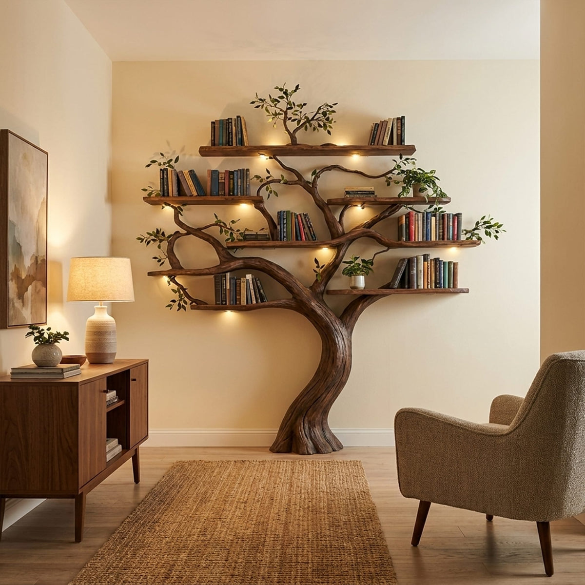 Organic Freestanding Tree Bookshelf