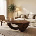 Contemporary Sculptural Coffee Table, solid wood, built to order