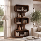 Mid Century Bookshelf Handcrafted Design, solid wood, built to order