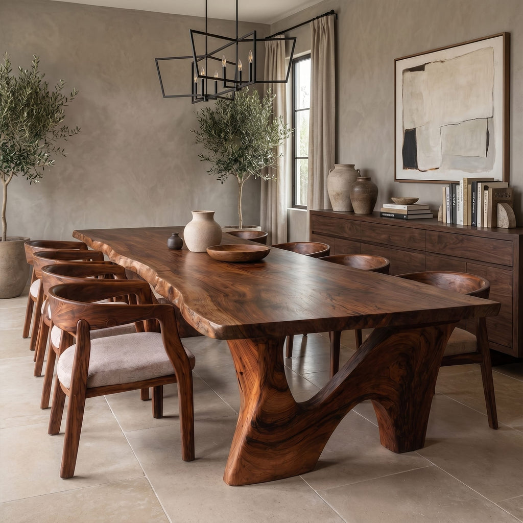 Sculptural Curved Kitchen Dining Table