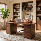 Contemporary Desk with Built in Drawers, solid wood, built to order