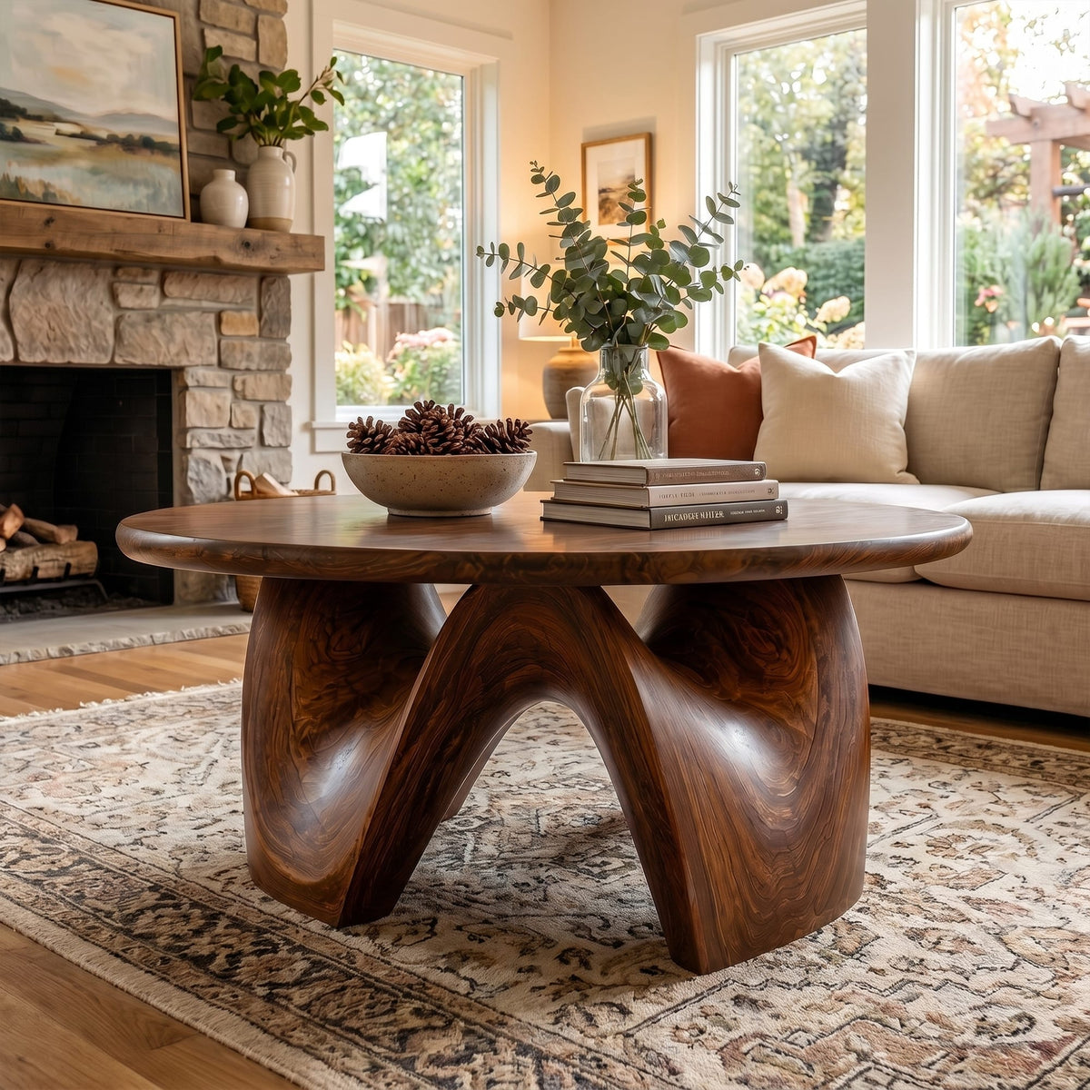Round Live Edge Coffee Table