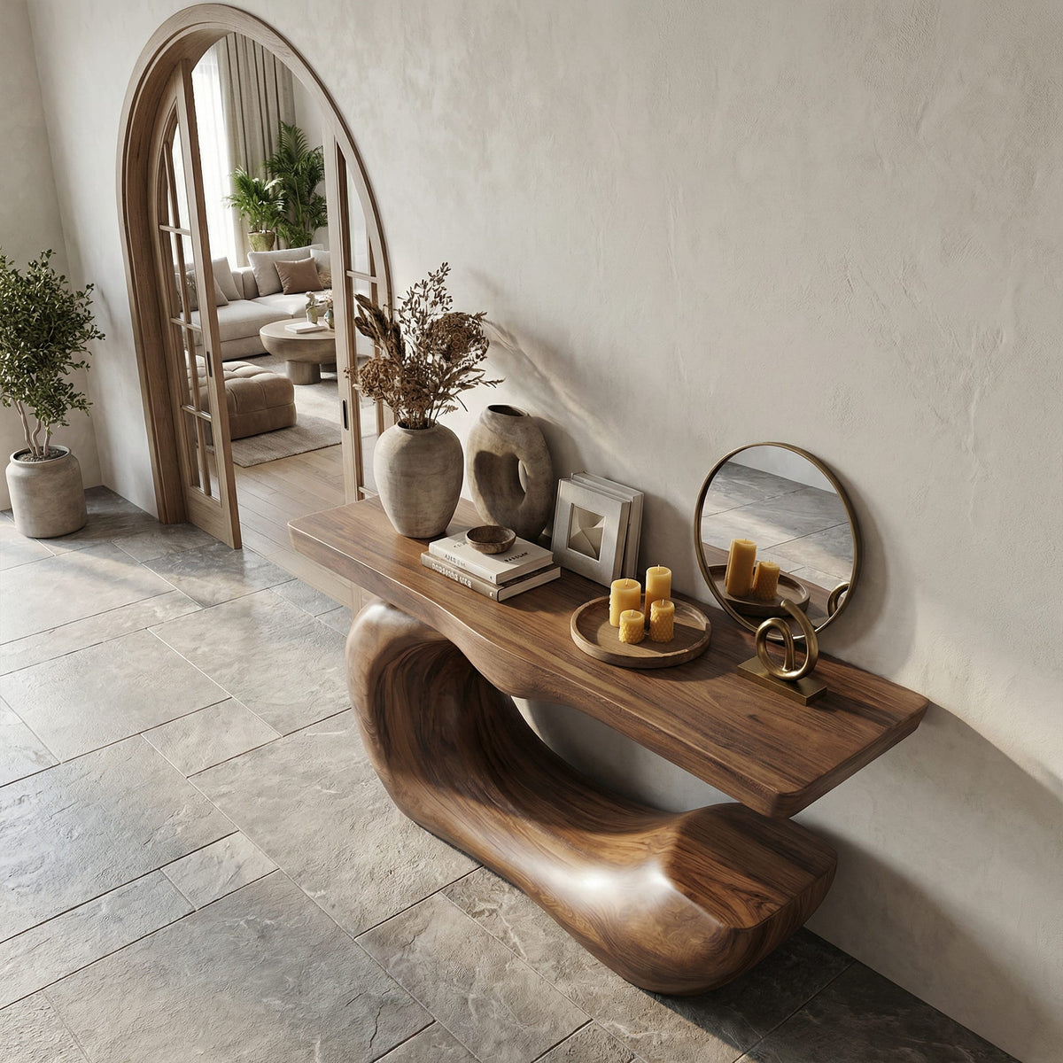 Artistic Abstract Console Table