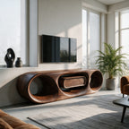 Mid Century Statement TV Console, solid wood, built to order