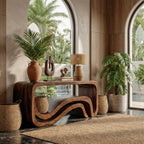 Sculptural Wave Console Table