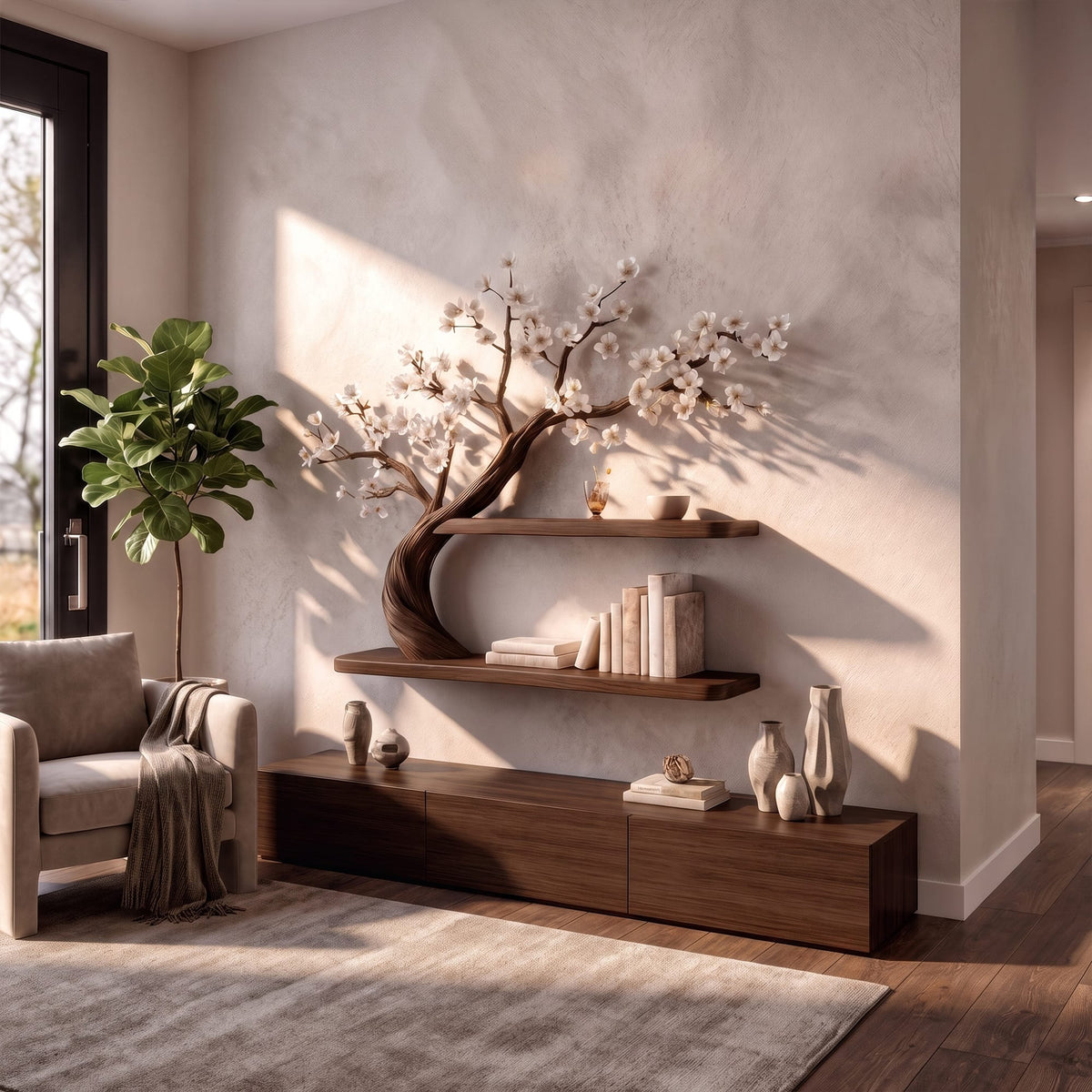 Shelf Wall Mounted Tree Bookshelf