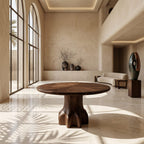 Solid Pedestal Console Table
