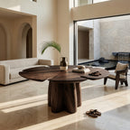 Modern Sculptural Pedestal Side Table
