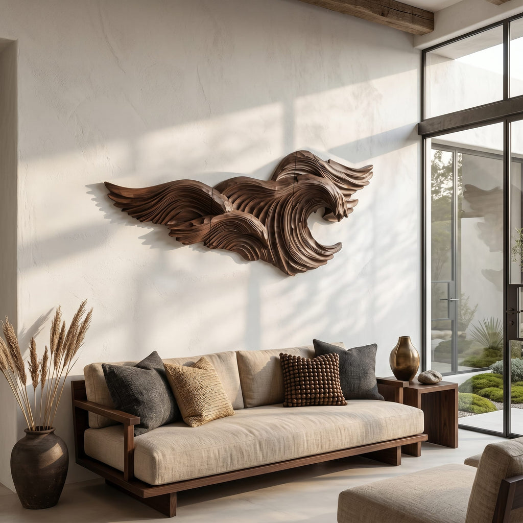Abstract Sculptural Flowing Wall Art