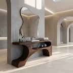 Contemporary Pedestal Console Table