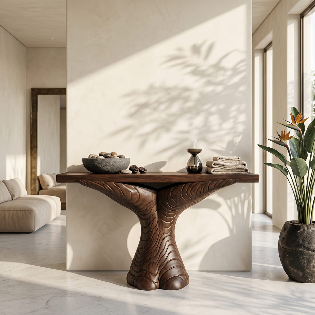 Sculptural Ribbon Console Table