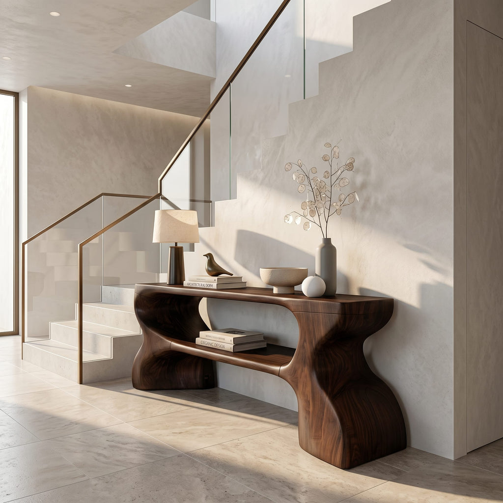Architectural Curved Console Table