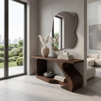 Sculptural Curved Foyer Console Table
