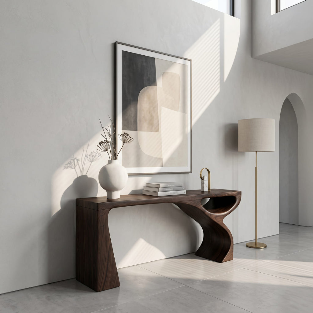 Abstract Contemporary Console Table