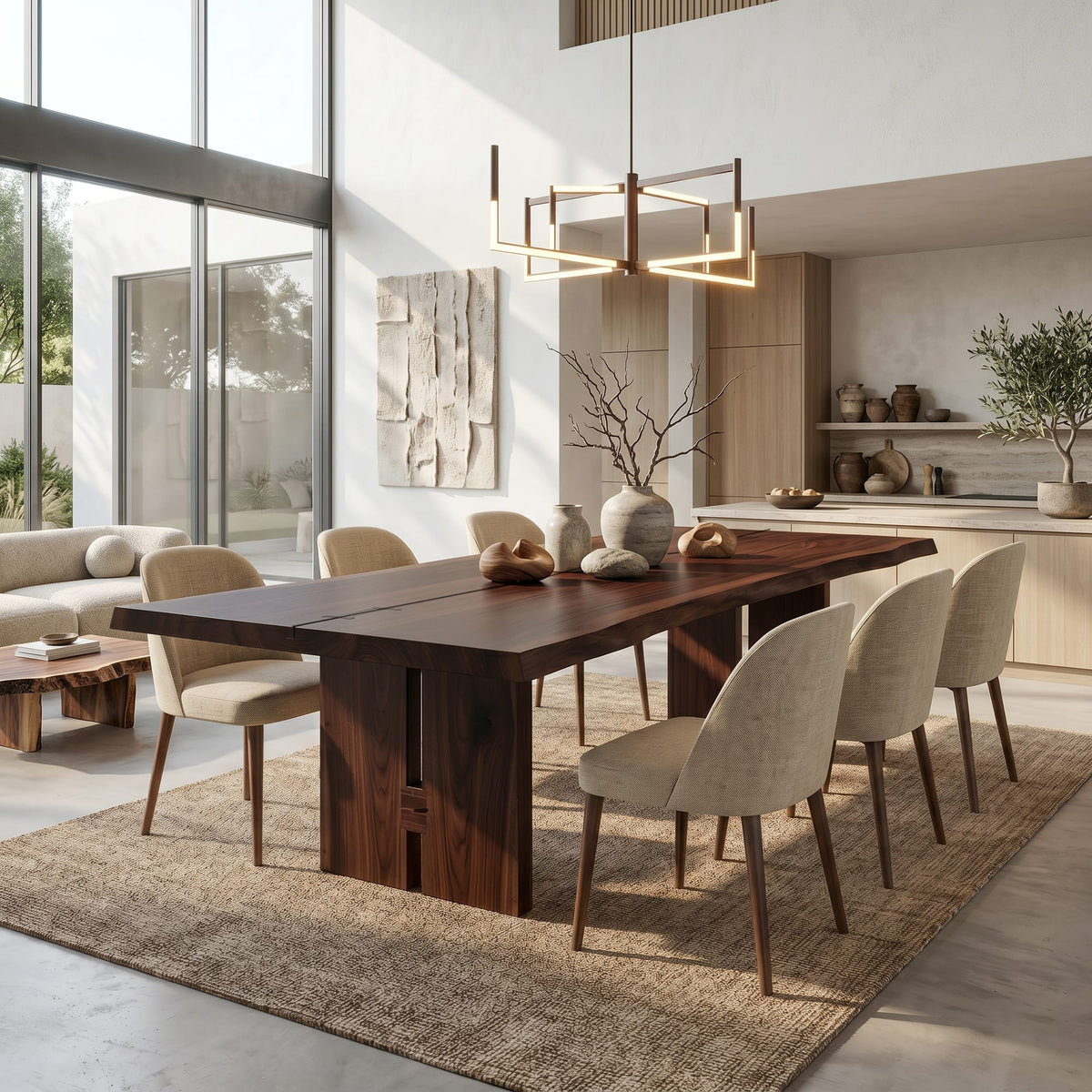 Sculptural Chunky Dining Table