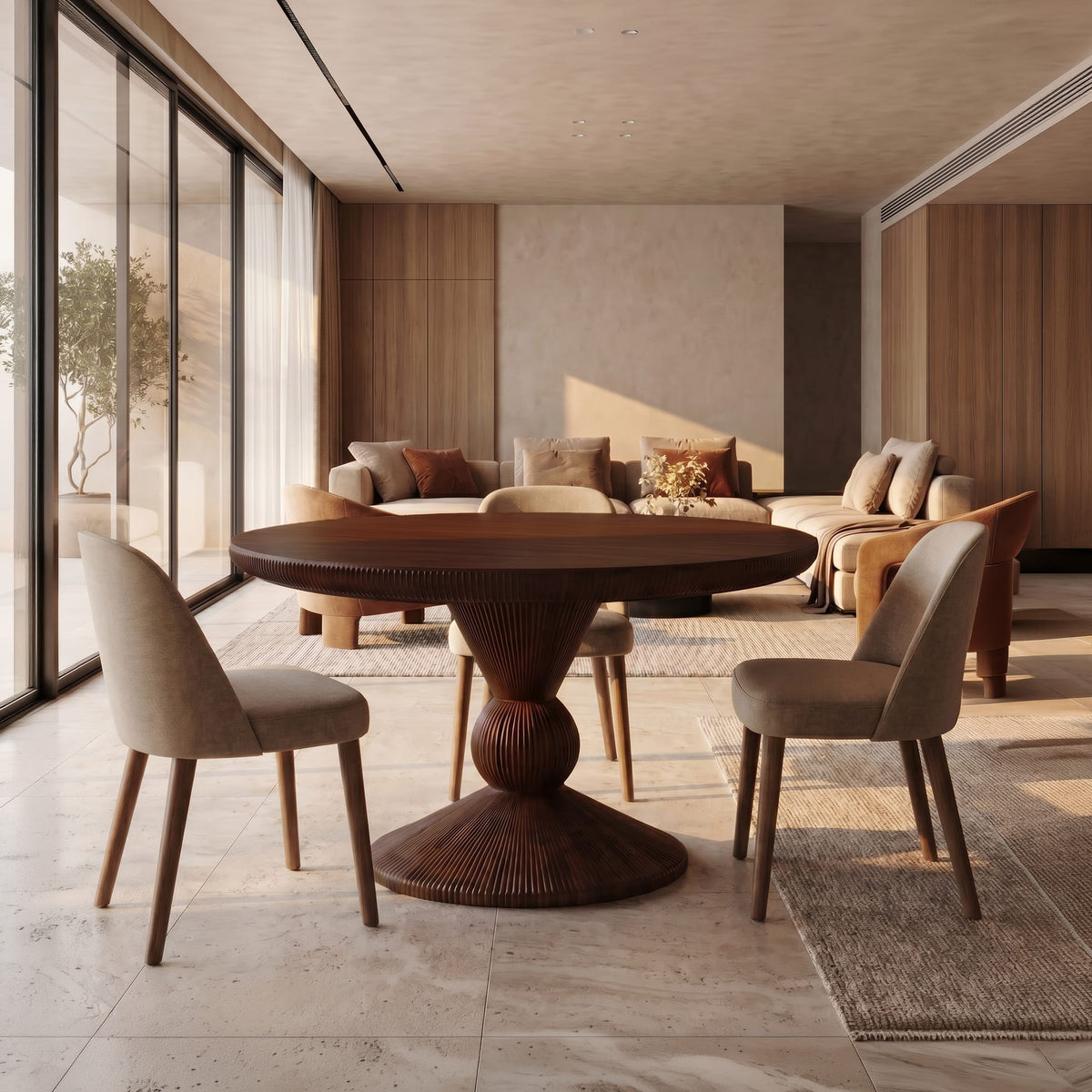 Modern Pedestal Dining Table