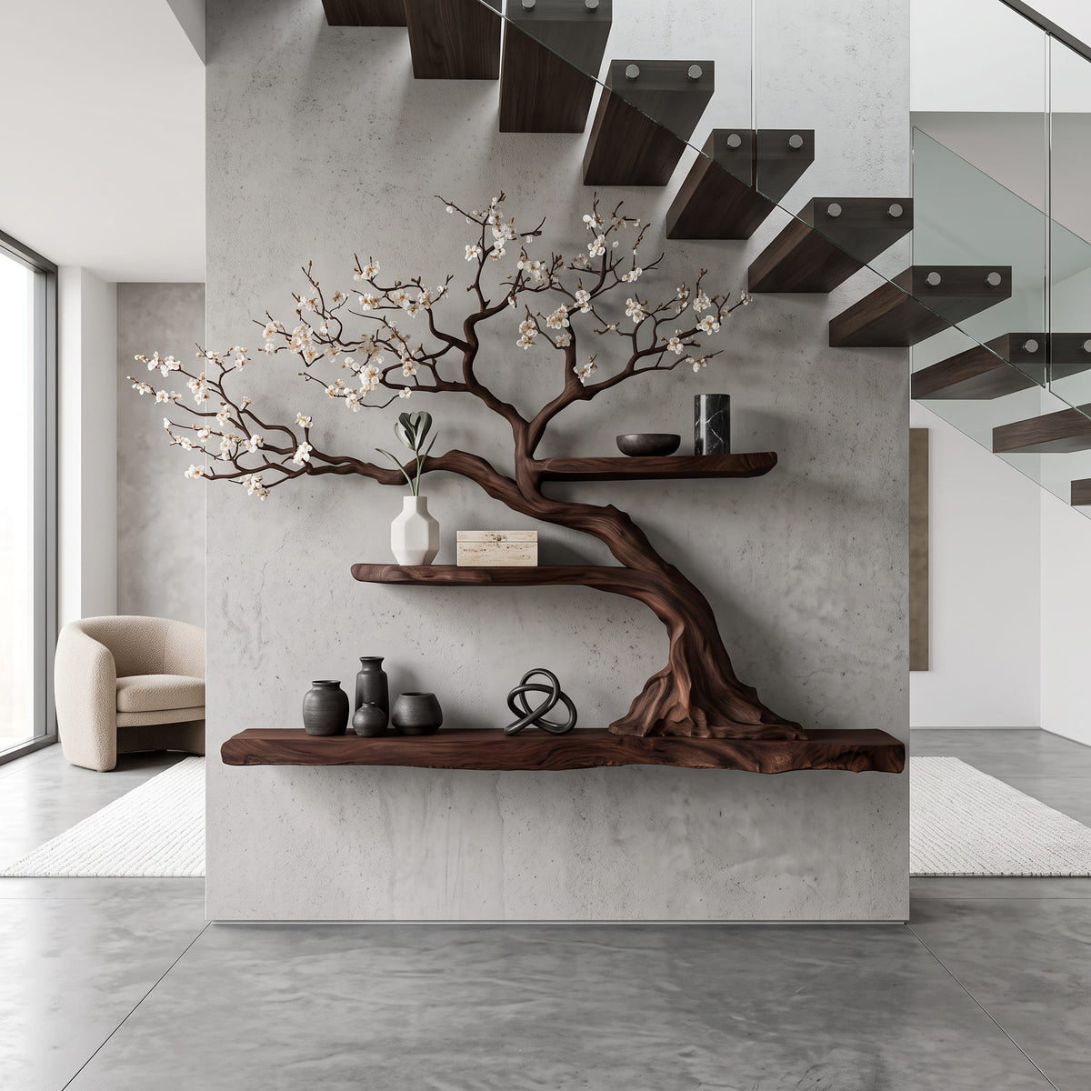 Floating Cozy Tree Bookshelf