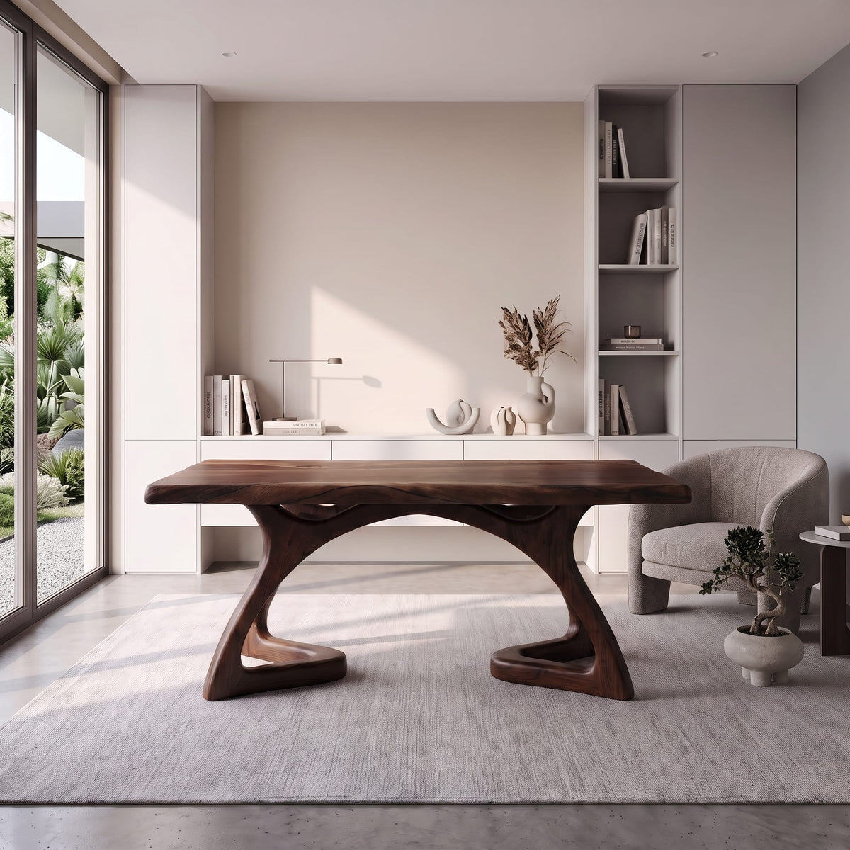 Curved Open Frame Desk