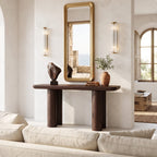 Midcentury Black Console Table Living Room, solid wood, built to order
