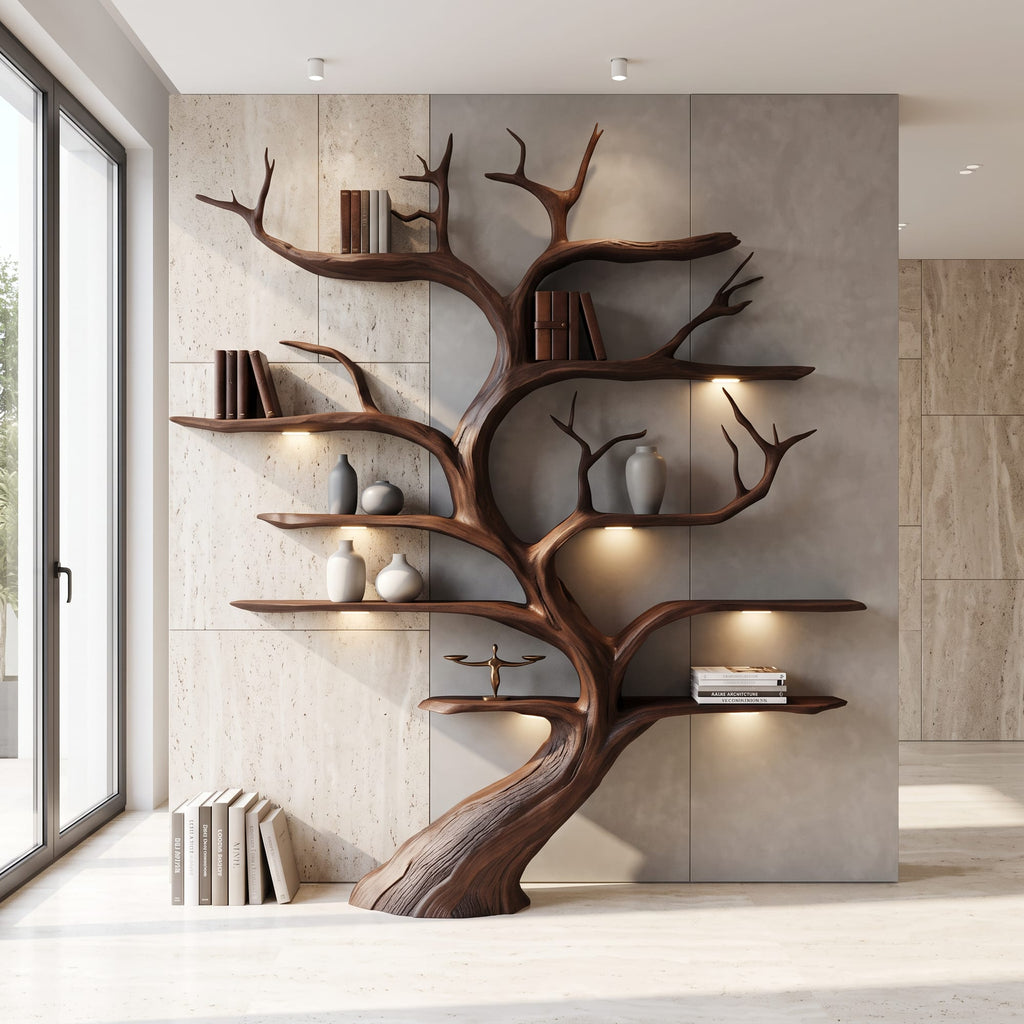 Shelf Mounted Tree Bookshelf
