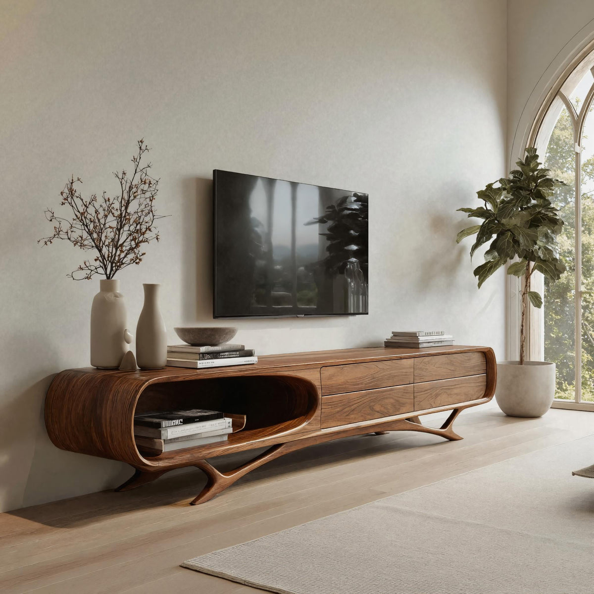Contemporary Modern Entertainment TV Cabinet