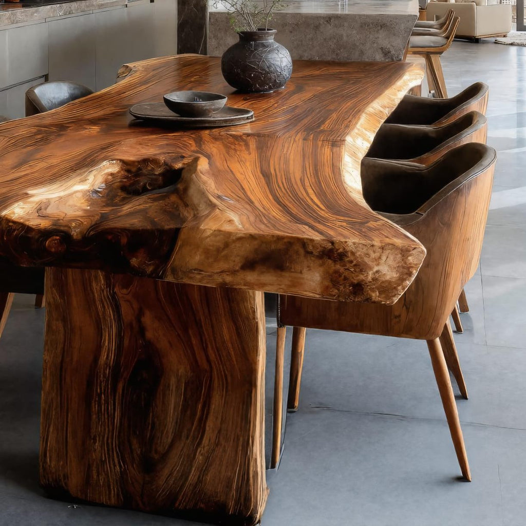 Modern Dining Table for Family Meals and Entertainment, solid wood, built to order
