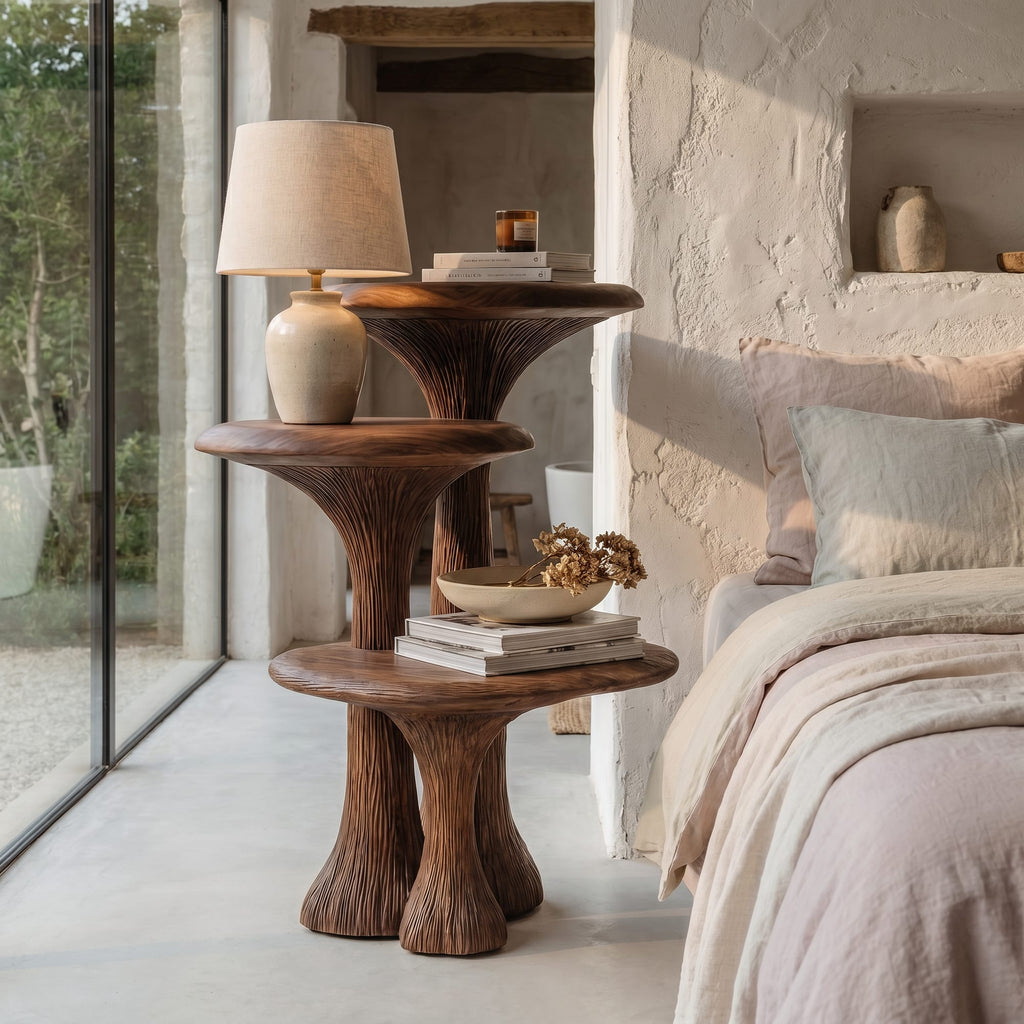 Sculptural Multi-tier Nightstand