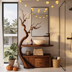 Bathroom Vanity with Tree Branch Design, solid wood, built to order