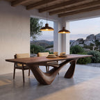 Minimalist Wing Pedestal Dining Table Dining Table, solid wood, built to order