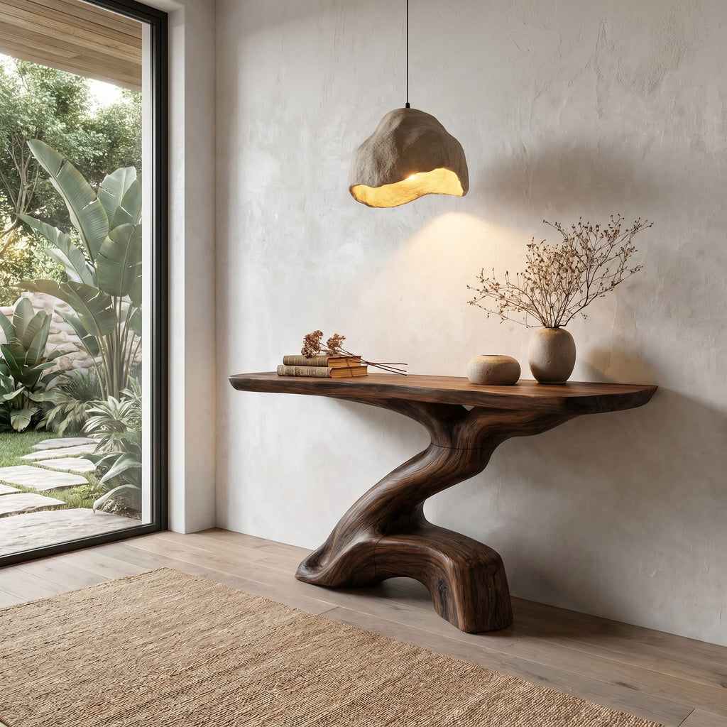 Sculptural Root Solid Console Table