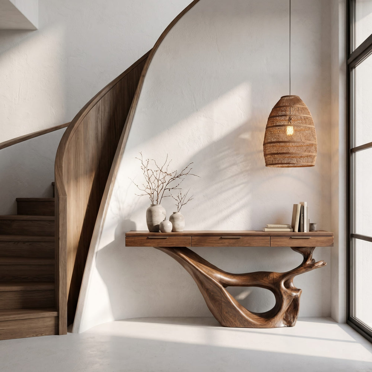 Curved Loop Console Table