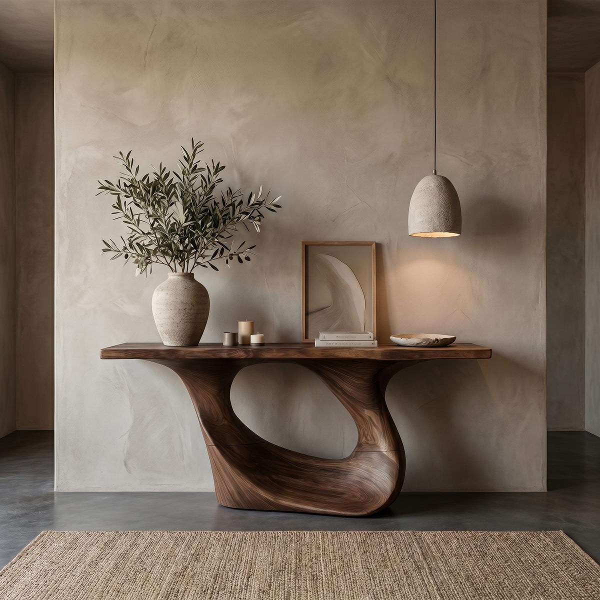 Curved Structure Modern Console Table