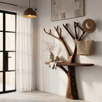 Organic Live Edge Base Console Table
