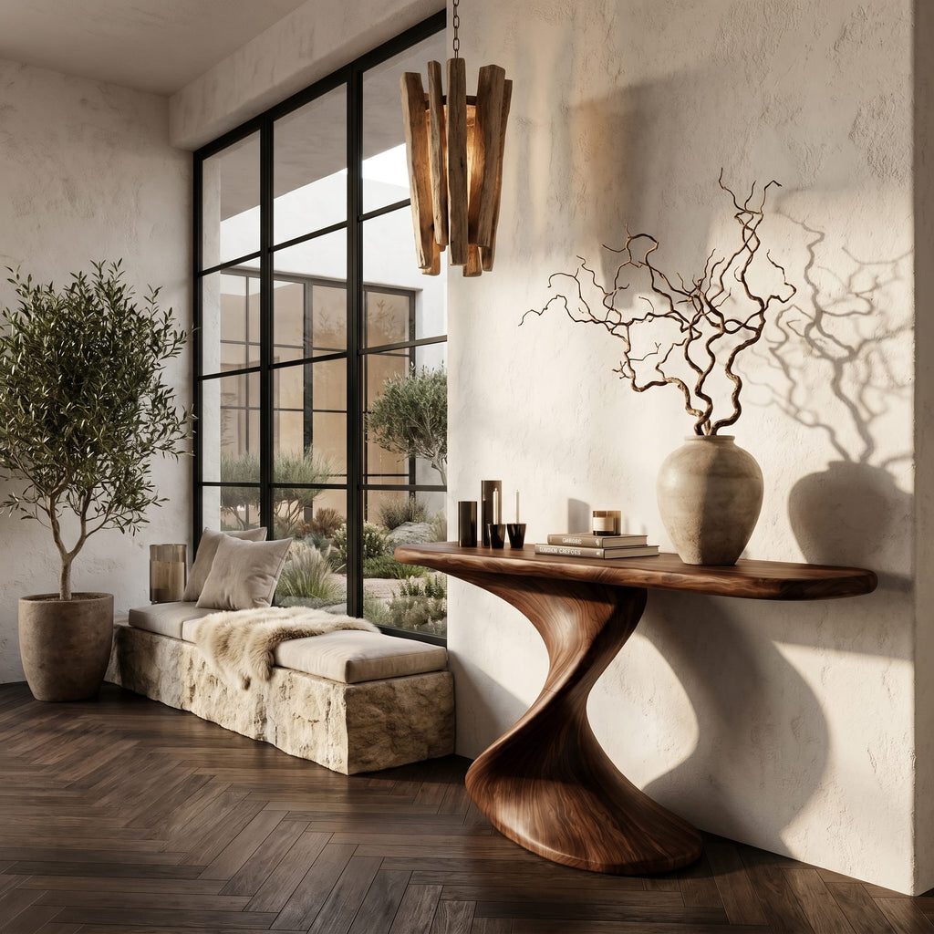 Twisted Solid Console Table