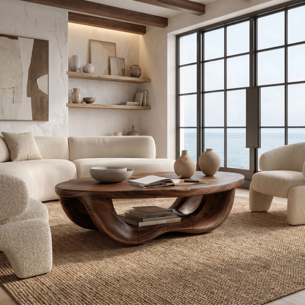Organic Curved Lounge Coffee Table
