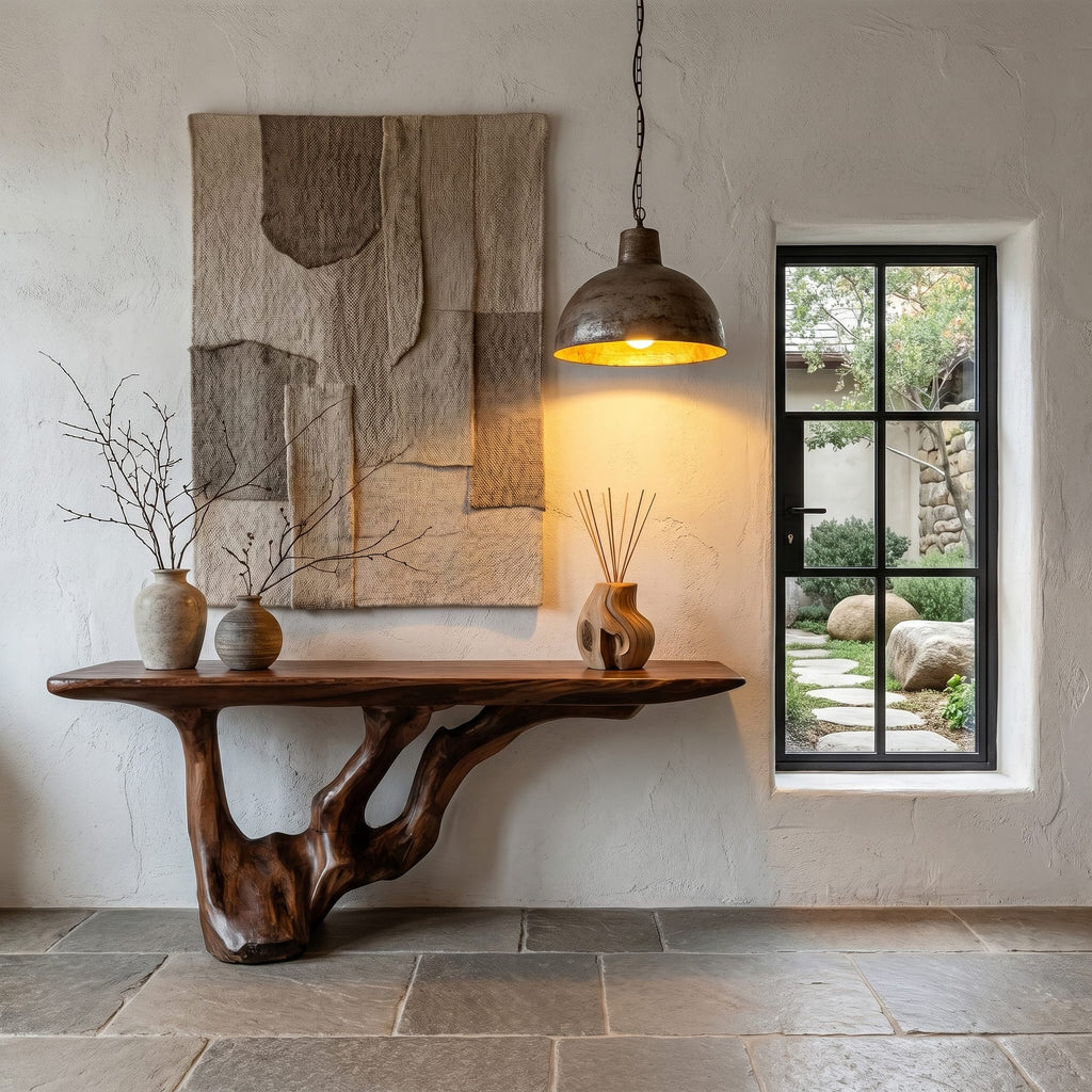 Slab Top Console Table