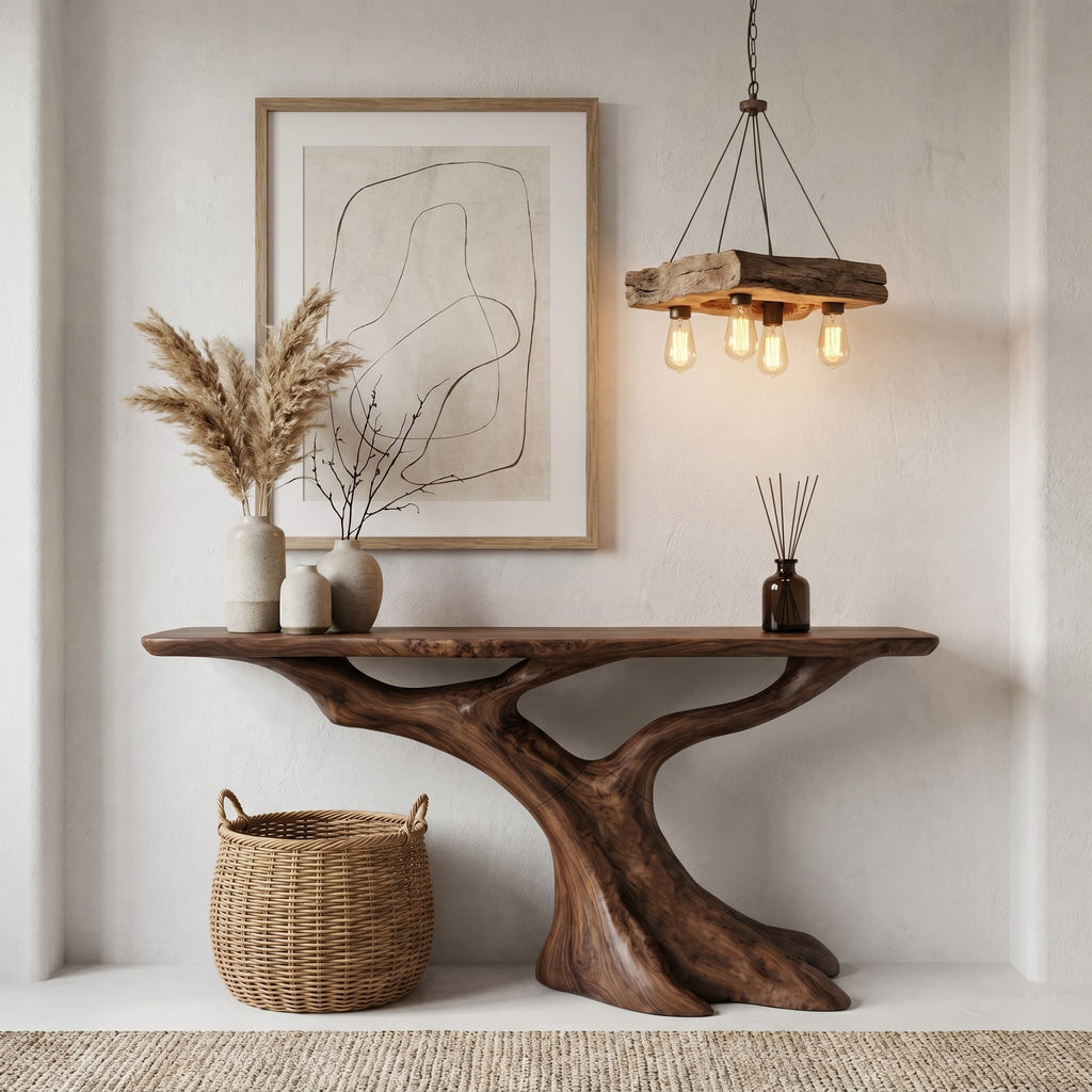 Nature Live Edge Console Table