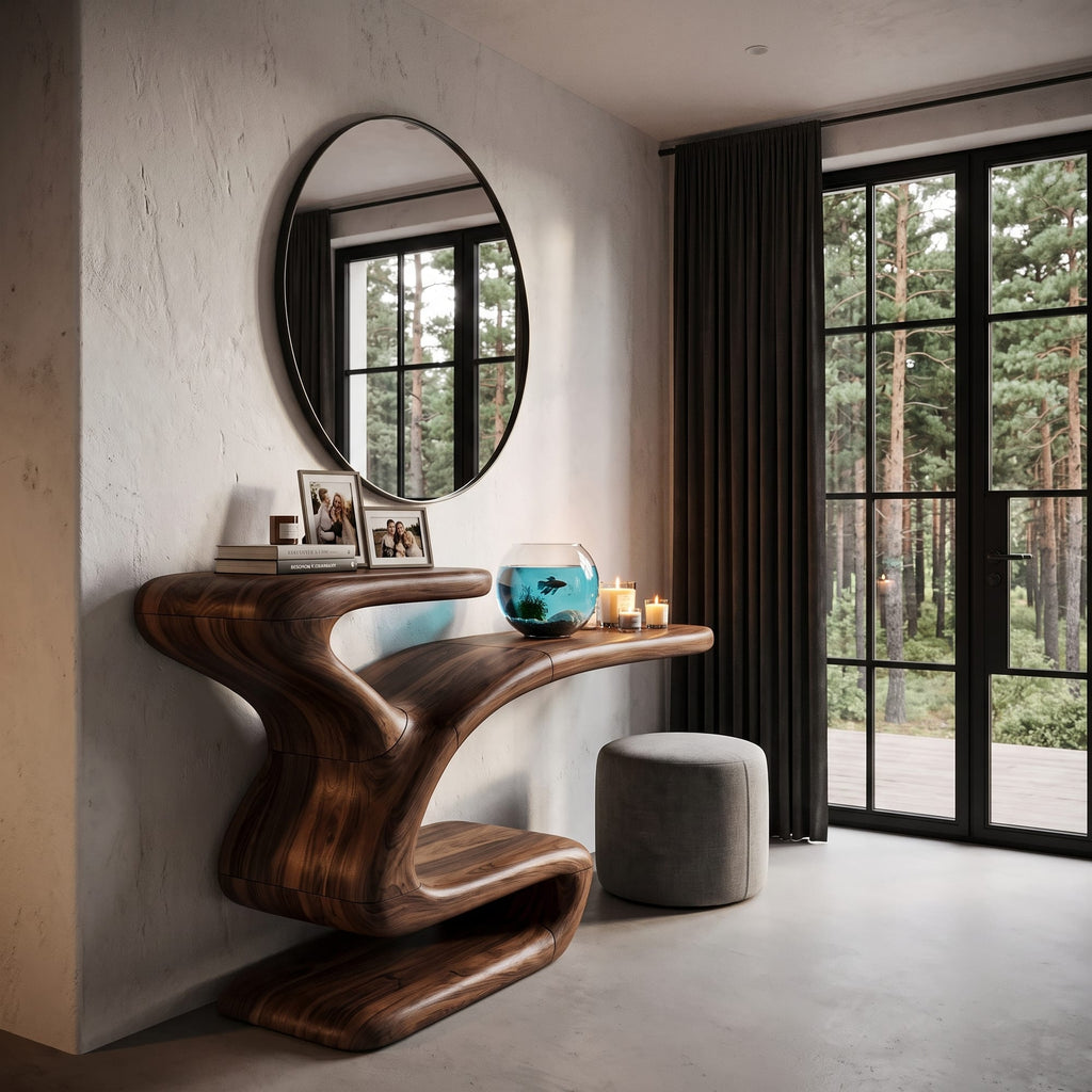 Sculptural Hollow Console Table