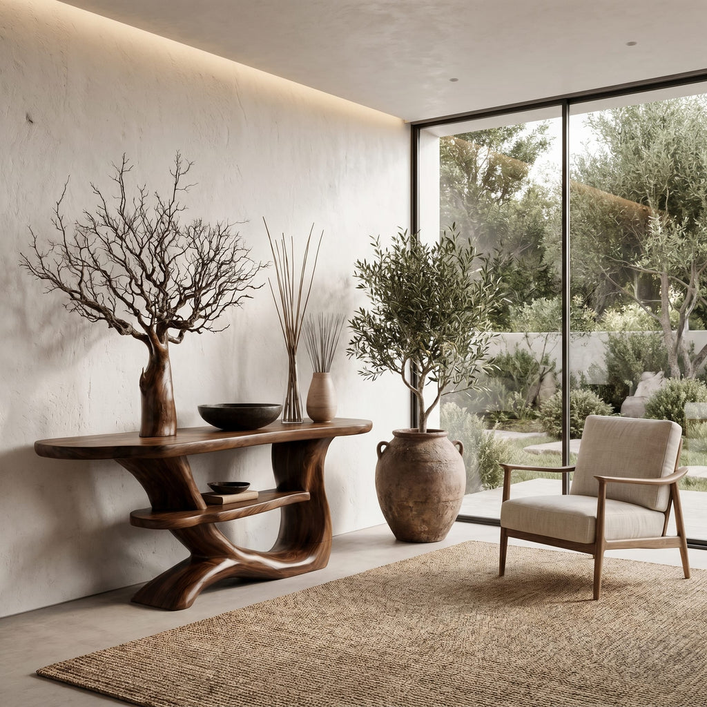 Tree-inspired Storage Console Table